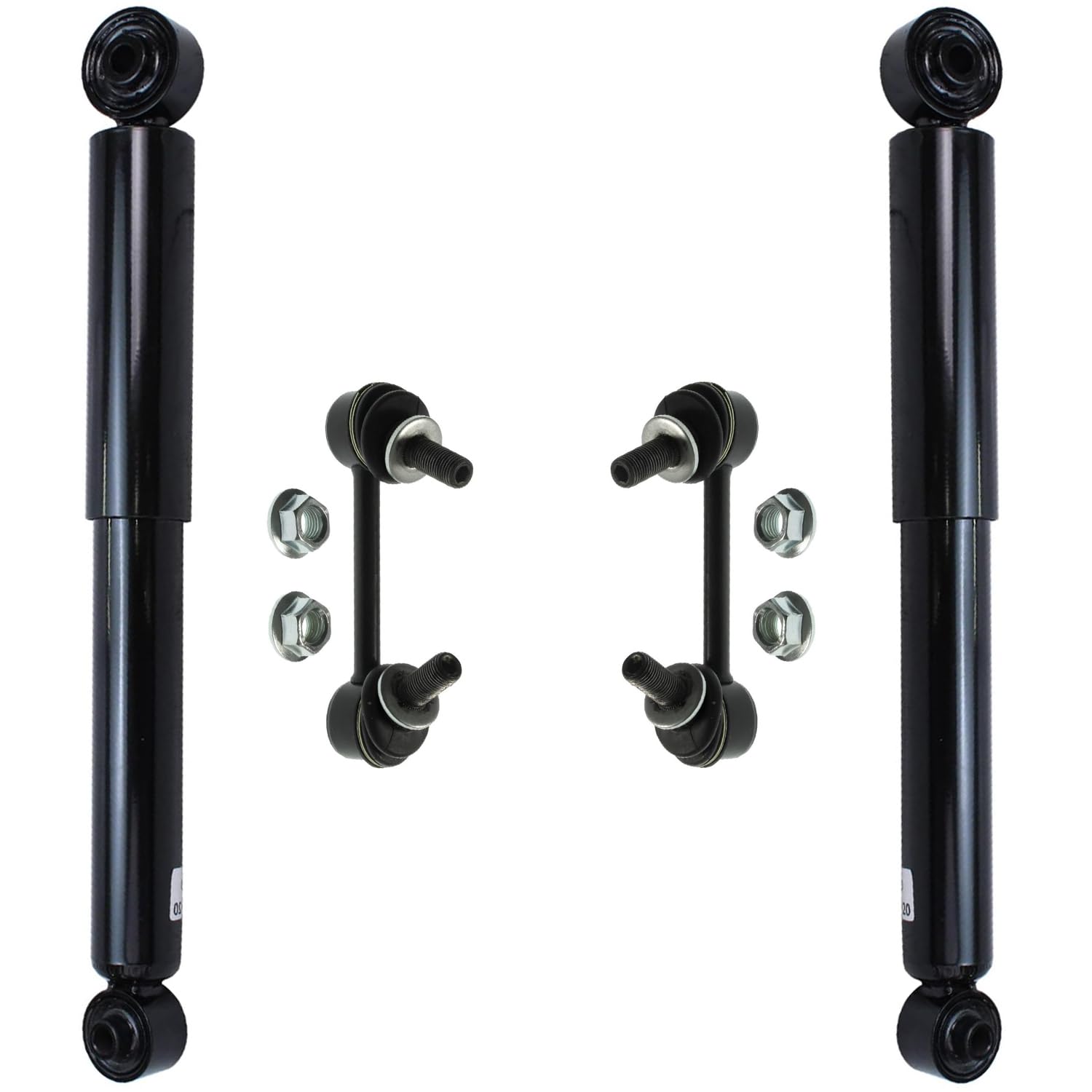 Detroit Axle - 4pc Rear Shock Absorbers Kit for Toyota Highlander