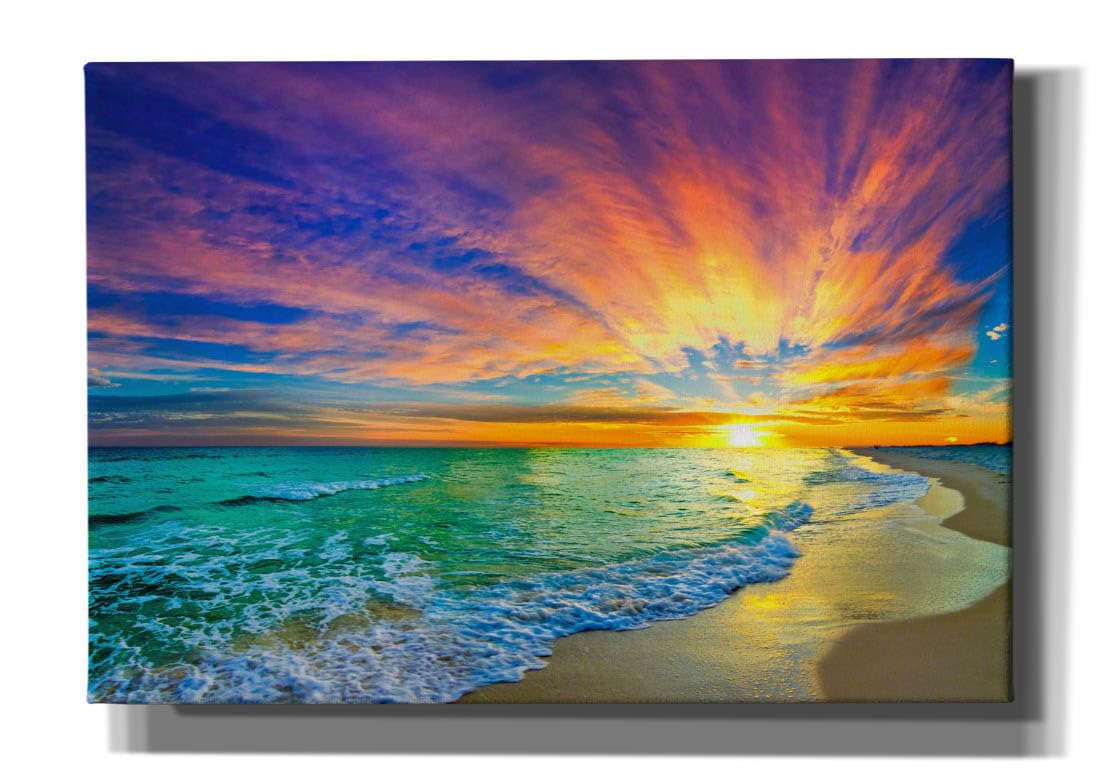 Amazon.com: Epic Graffiti 'Colorful Ocean Sunset Orange And Red