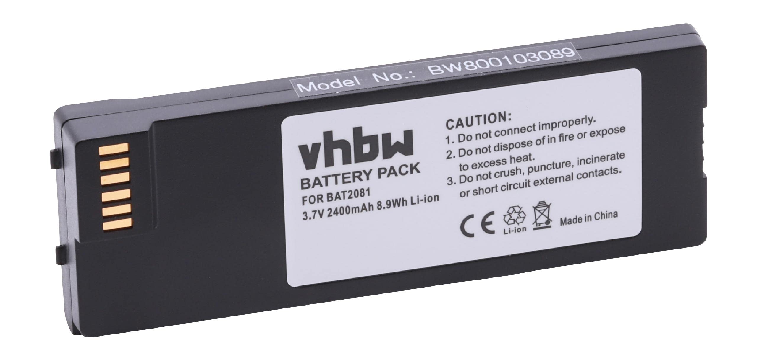 vhbw batteria compatibile con Iridium 9555 smartphone cellulare satellitari (2400mAh, 3,7V, Li-Ion)