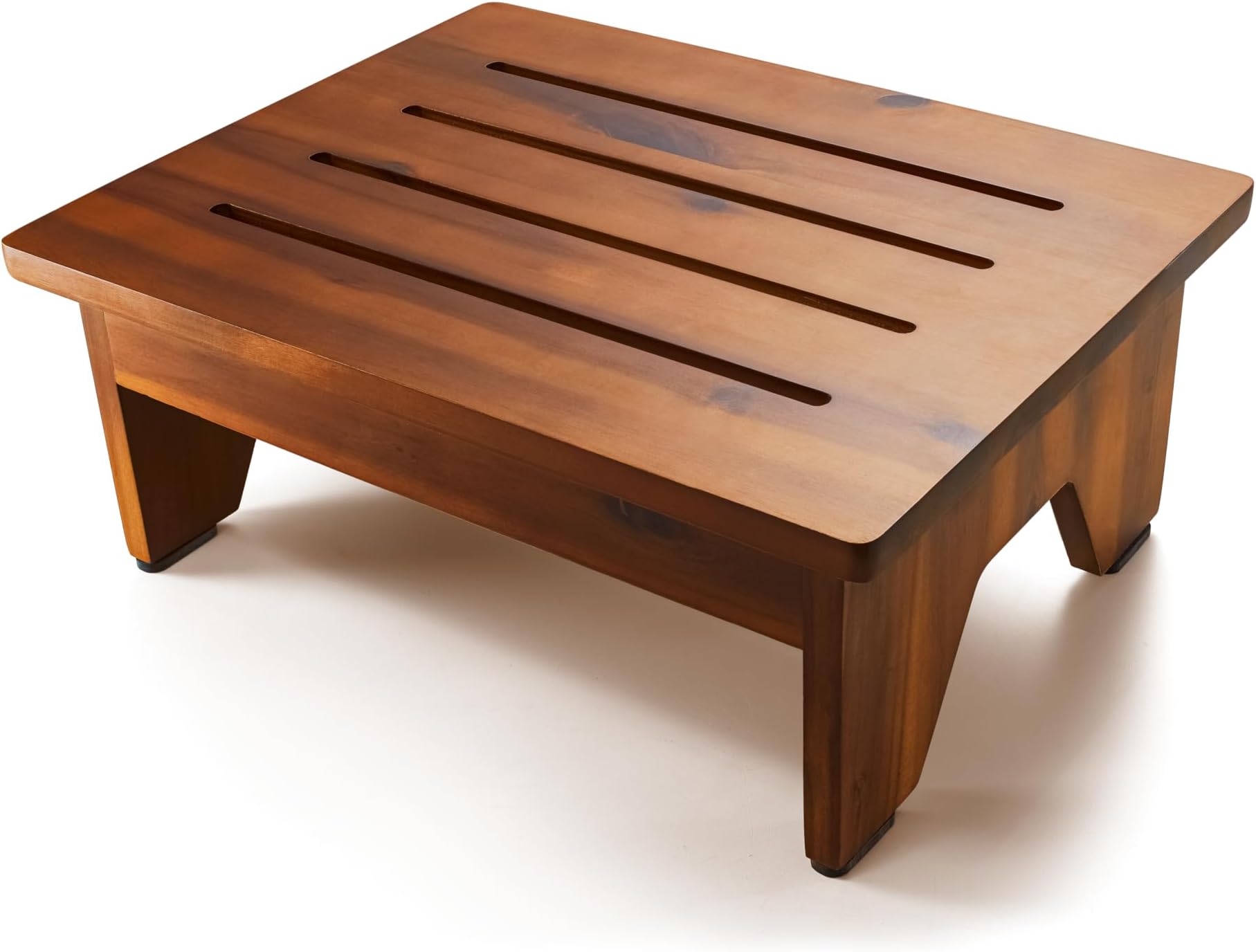 Holana 6.5" Wooden Step Stool for Adults (No Assemble Required)- 500 Lbs One Step Stools for High Bed Riser - Small Stepping Stool for Elderly, Seniors, Bathroom, Bed, Kitchen (Acacia)