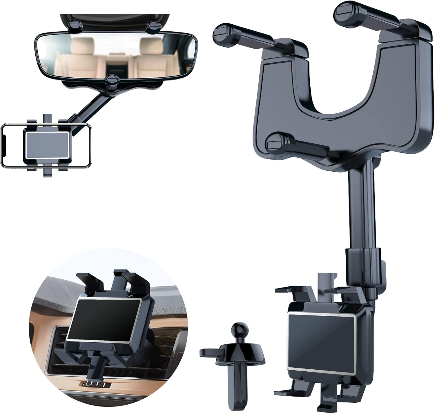 Buy Ehoyal Phone Mount for Car, 360°Rotatable and Retractable Car Phone