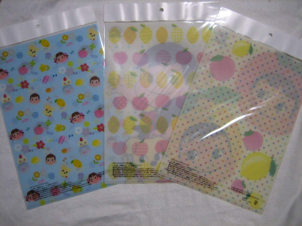 Amazon.co.jp: 不二家 ペコちゃん ポコちゃん A4クリアファイル 3枚