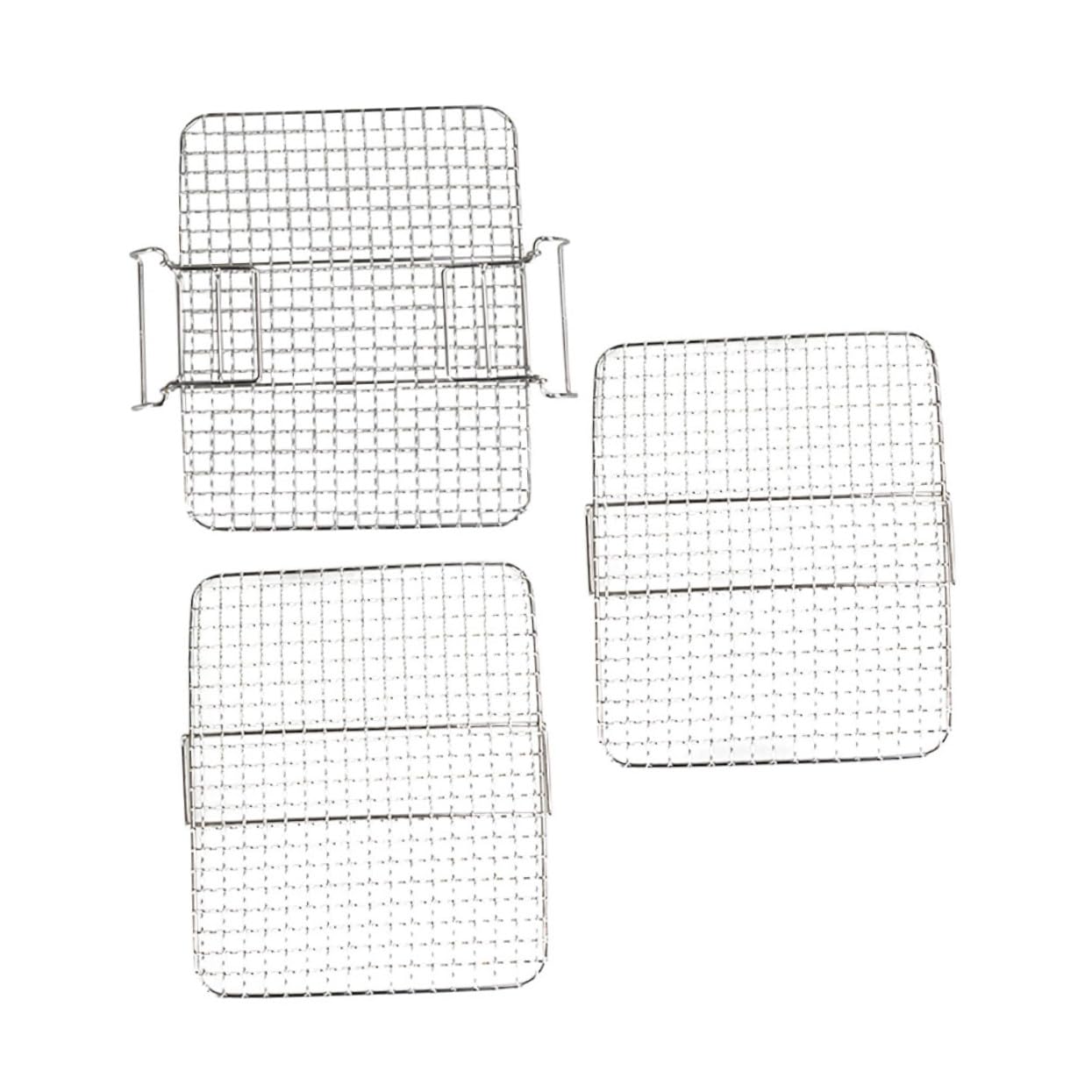 Rejilla de Acero Inoxidable para Freidora de Aire Resistente y Apilable para Deshidratación y Horneado Casa Accesorio Práctico y Duradero