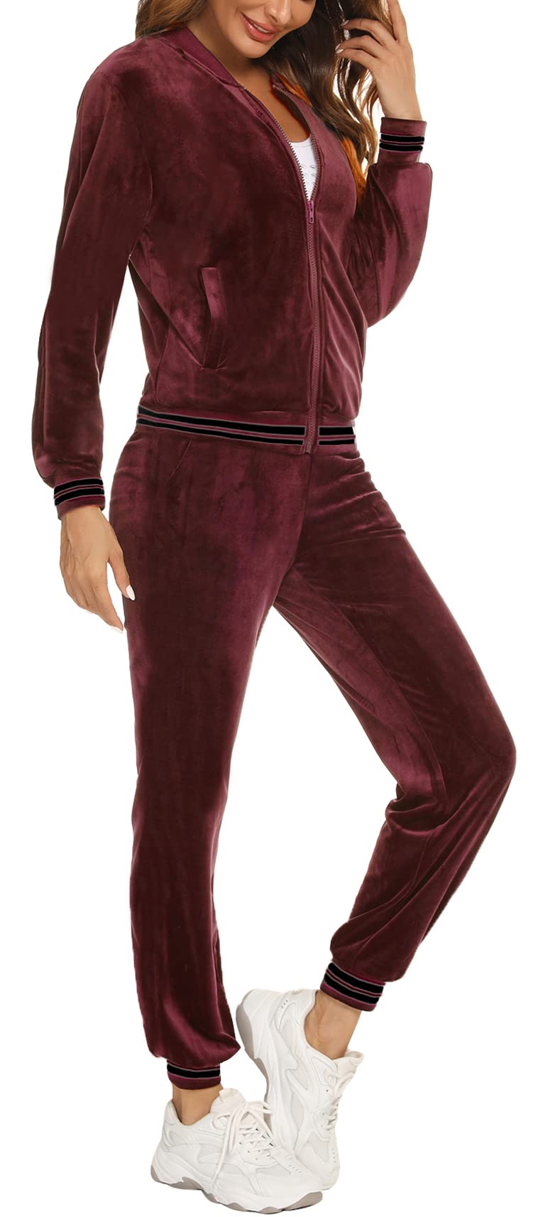 Enjyam Nicki Trainingspak voor dames, behaaglijk, 2-delig joggingpak Enjyam Nicki Trainingspak voor dames, behaaglijk, 2-delig joggingpak