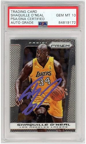Shaquille O'Neal 2013-14 Panini Prizm Autograph Card #204 PSA/DNA 10 (Purple)