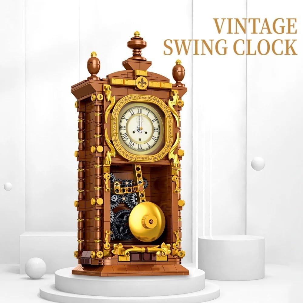 Table Clock Classic Desk Clock Decorative Retro Swing Clock Table Clock for Living Room Decor,Bedroom,Bedside,Shelf Desk Clock