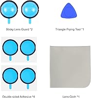 Vista 7 de PULUZ Protector de lente para Insta 360 x 3, protectores de lente duales para Insta360 X3, funda protectora de PC, protectores adhesivos de lente