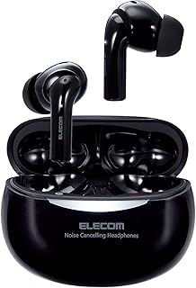 エレコム ワイヤレスイヤホン Bluetooth5.2 ノイズキャンセリング対応 AAC対応 軽量 完全ワイヤレス 耳せんモード 外音モード ブラック LBT-TWS15BK
