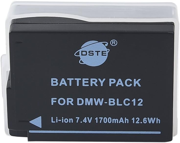 DSTE DMW-BLC12 DMW-BLC12E DMW-BLC12PP Li-Ion Battery Compatible with Panasonic Lumix DMC-G7, DMC-GH2, DMC-FZ330, DMC-FZ200, DMC-FZ1000