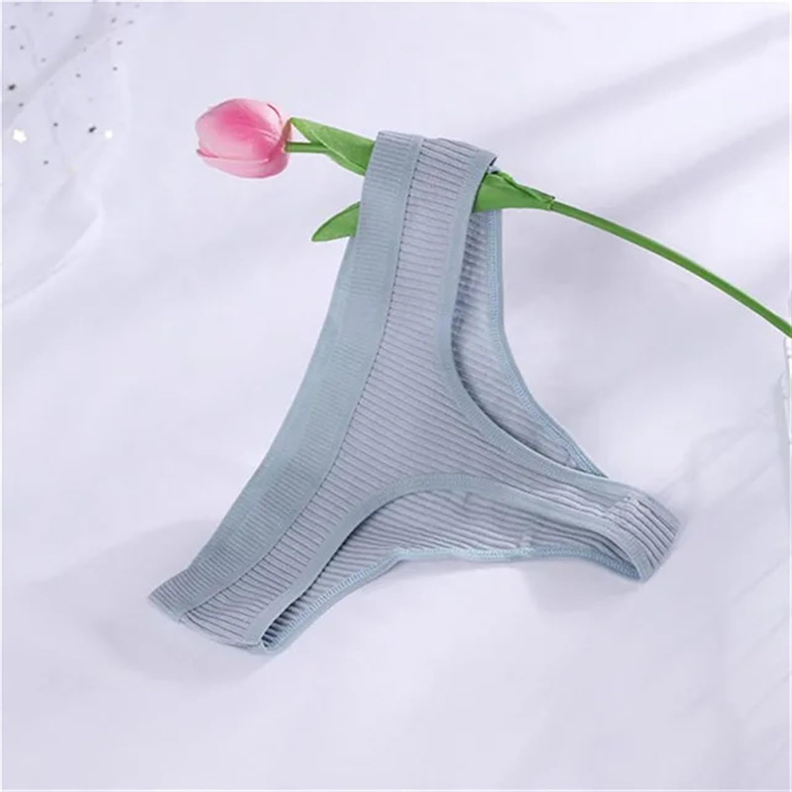 Mutande Bikini Slip 3 Pezzi Perizoma Senza Cuciture for Le Donne Sexy Biancheria Intima a Vita Bassa Mutandine Perizoma in Seta ghiacciata Slip a T-Back Traspirante Lingerie(Blauw,XXL)