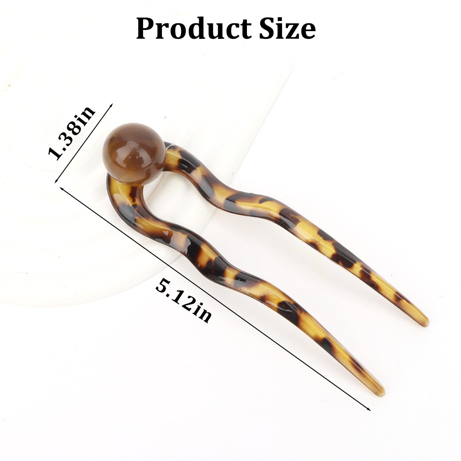 Padorul 4 Pack French U Hair Pins for Women - Pearl Hair Accessories, Secure Hold for Buns Chignons, Half-Up Styles - Image 2