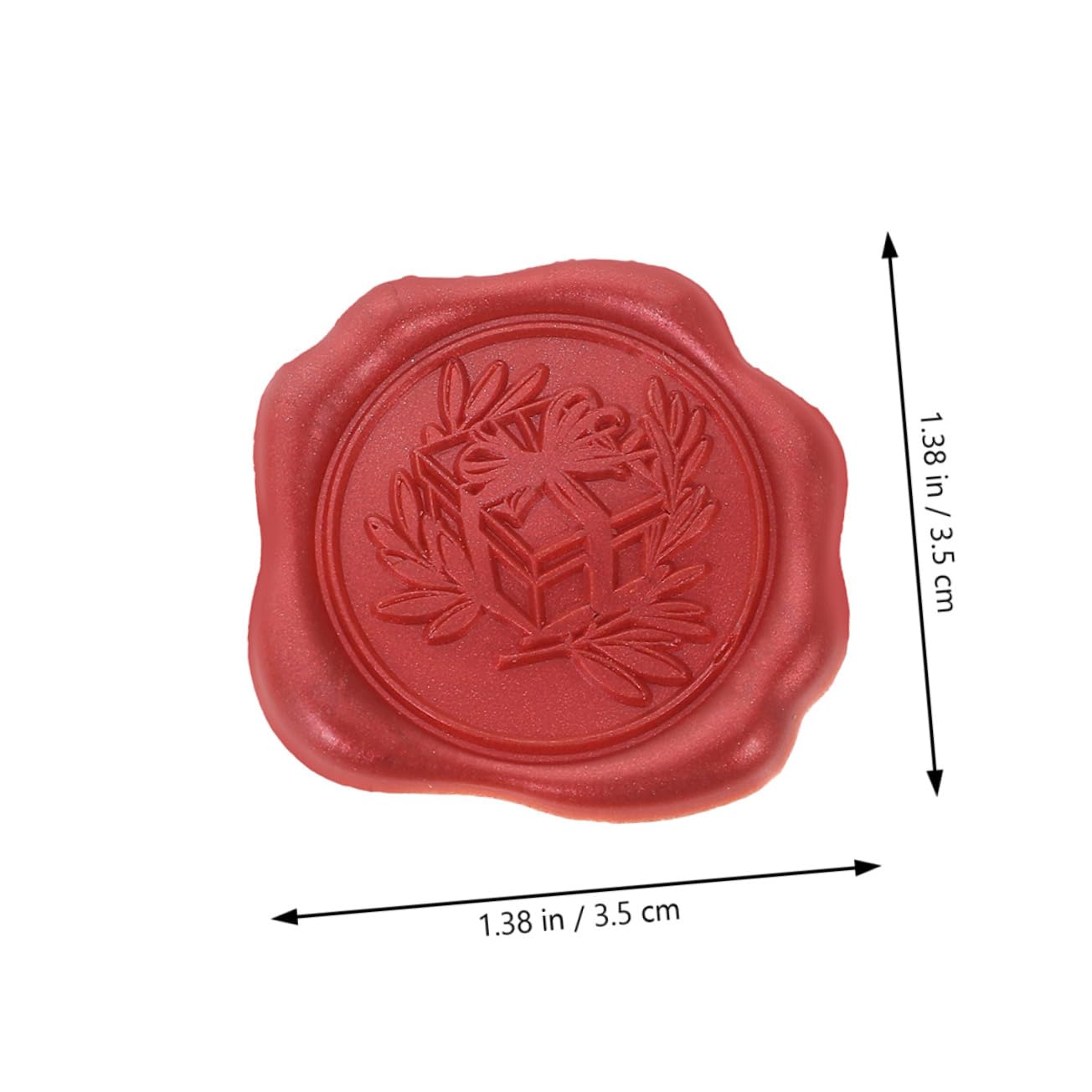 Autocollants de Sceau de Cire Adhésifs 100 Pièces en Cire Rouge