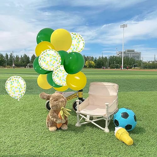 Image of 50Pcs 12inch Yellow and Green Party Balloons with Yellow Green Confetti Balloons for Wedding, Birthday, Baby Shower, Halloween,Family Parties Decoration