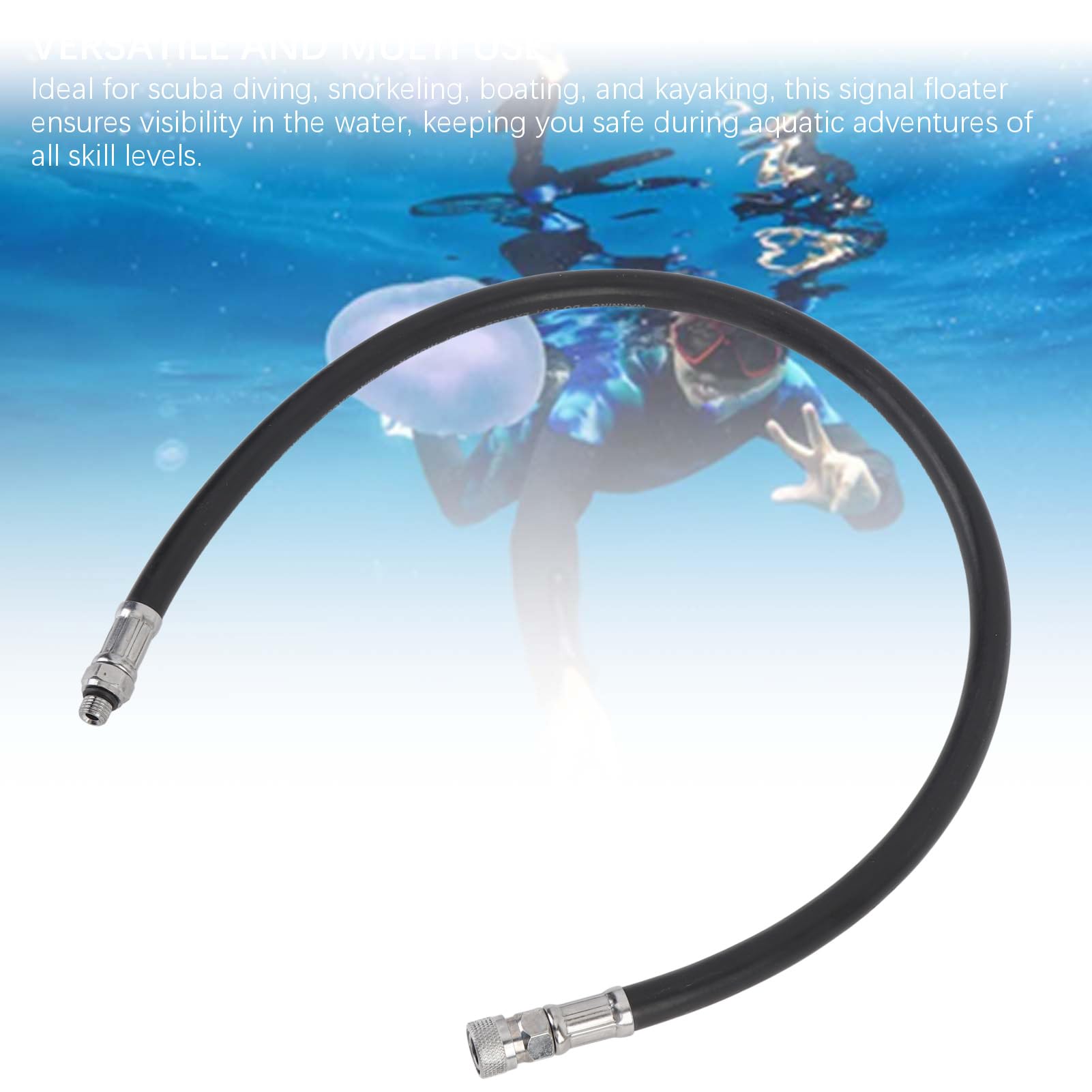 Manguera de baja presión para buceo Tubo flexible BCD de baja presión ligero y resistente a la abrasión