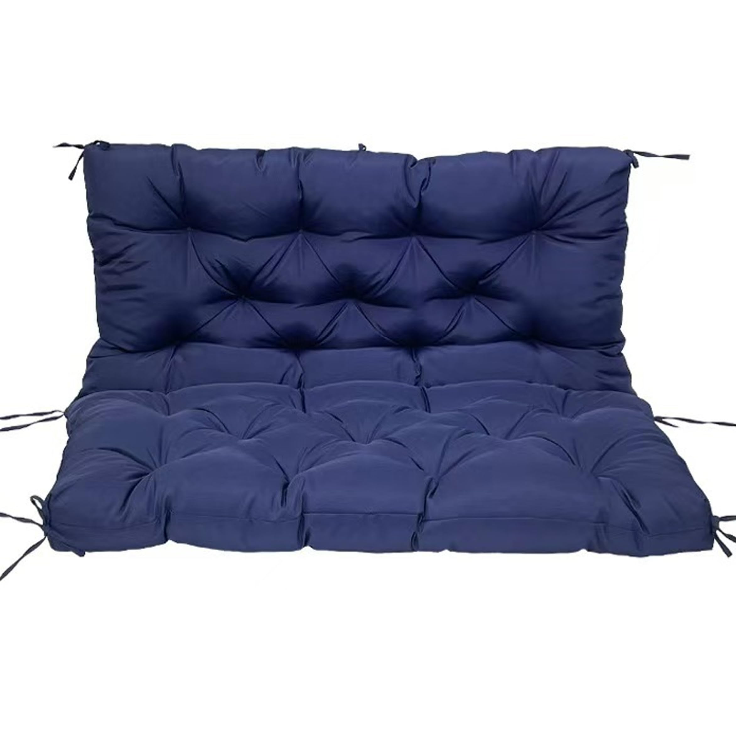 Coussins de banc haut de gamme bleu foncé pour salon de terrasse élégant