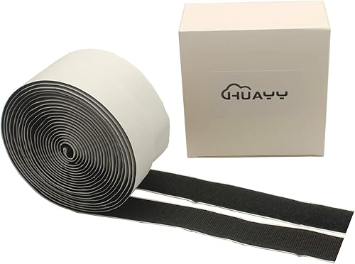 Miniatura 10 de HUAYY 4 pulgadas de ancho y 1 yarda de largo, hojas autoadhesivas estilo gancho y bucle, parche de nailon con pegamento súper adhesivo, tiras