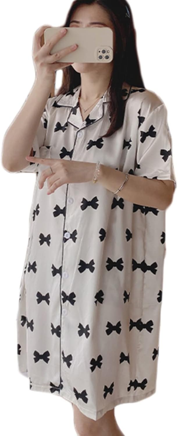 ワンピース Vネック 半袖 前開き ボタン パジャマ ナイトウェア ホームウェア ルームウェア 柔らかい 肌に優しい リラックス 薄手 シルク エレガント 気質 ネグリジェ ナイトガウン セクシー プレゼント アイテム勢ぞろい ワンピース Vネック 半袖 前開き ボタン パジャマ ナイトウェア ホームウェア ルームウェア 柔らかい 肌に優しい リラックス 薄手 シルク エレガント 気質 ネグリジェ ナイトガウン セクシー プレゼント アイテム勢ぞろい