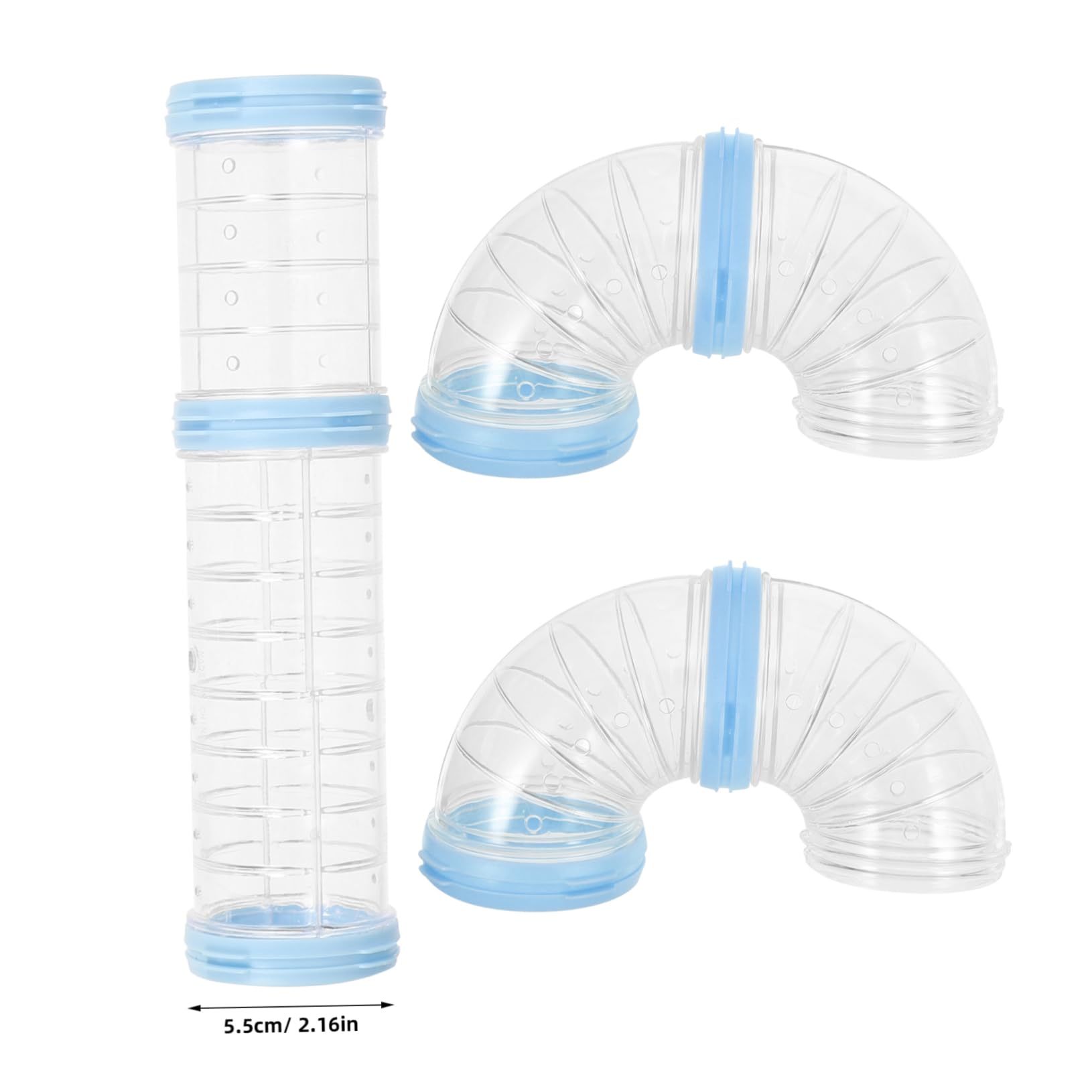 Durchsichtiger Hamster Tunnel Verbinder aus Pp 2 Satz für Käfige