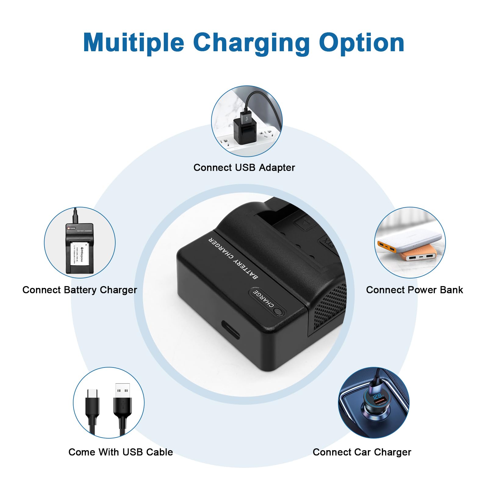 Batteria E Caricabatterie Per Nikon EN-EL19 - 2 Pezzi, Compatibile Con Coolpix S32, S100, S4300 E Altri - Foto 3
