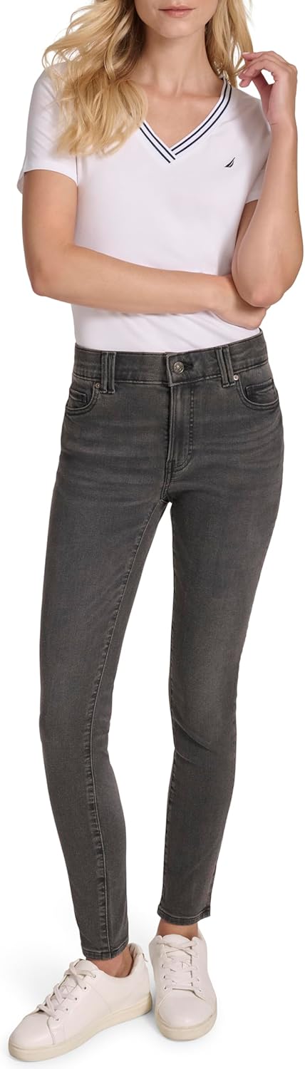 Nautica Women's High Rise Skinny Mid Rise Jeans