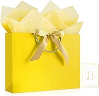 Vista 23 de Bolsas de regalo JMANNI, 1 pieza de bolsas de regalo grandes con cinta y 1 tarjeta de felicitación con 2 papeles de seda, bolsa de regalo de papel