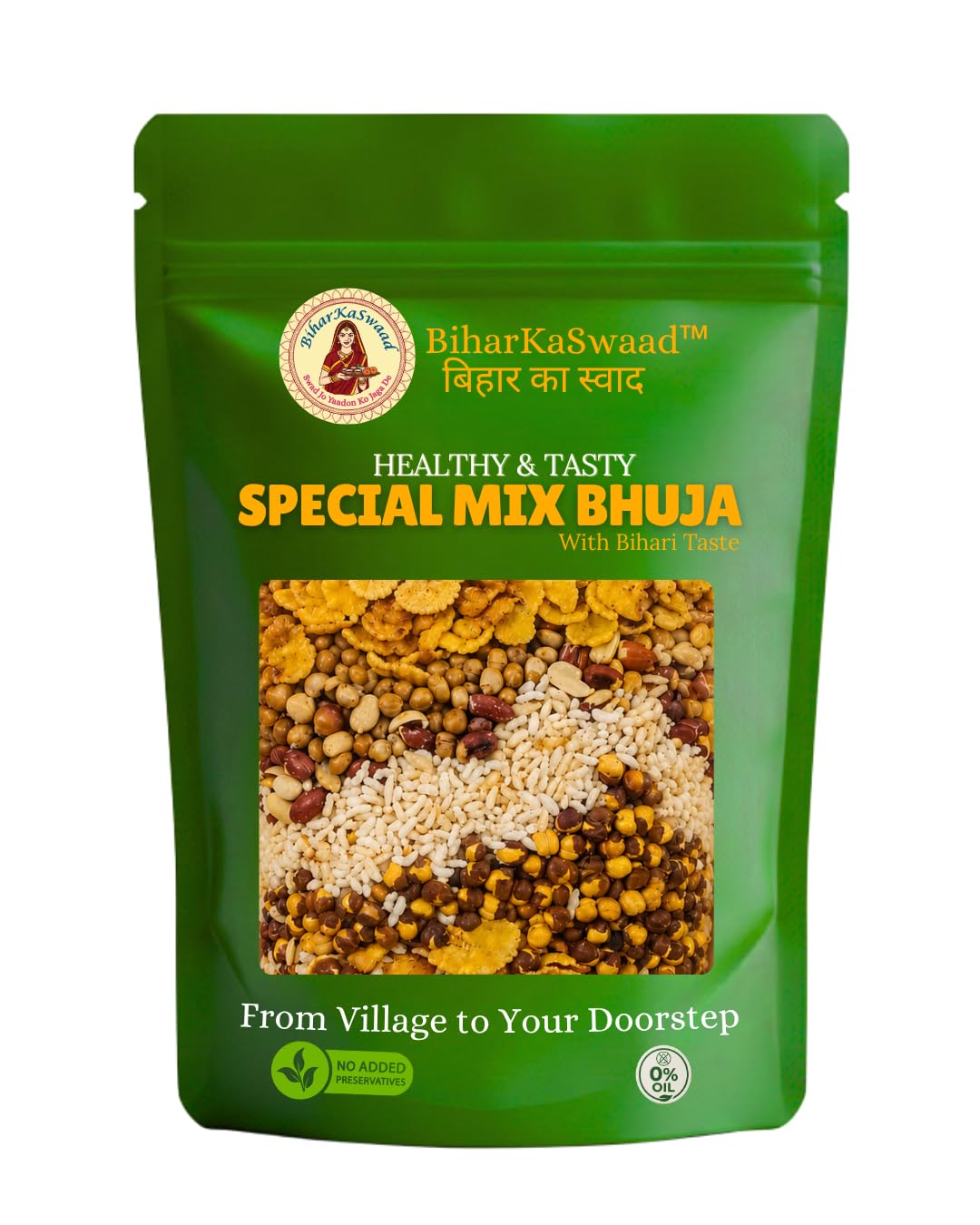 BiharKaSwaad Bihari Mix Bhunja with Desi Swaad 250g | Traditional Roasted Snack | Oil free Tasty Bhuja-image-21
