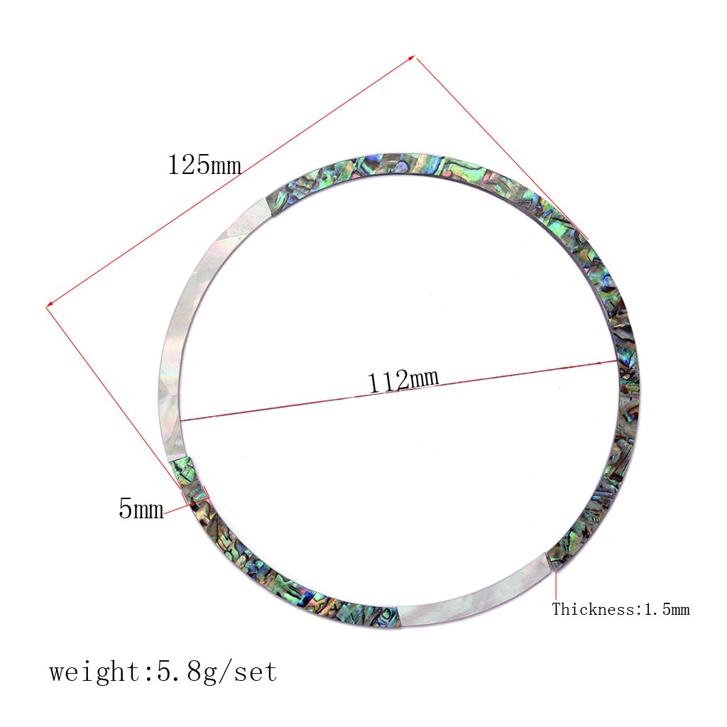 RuiJOTWAT Real CUSTOM Natural Abalone Shell Guitar Truss Rod Cover Curved Strips Guitar Sound Hole Inlay 5mm width - Image 3
