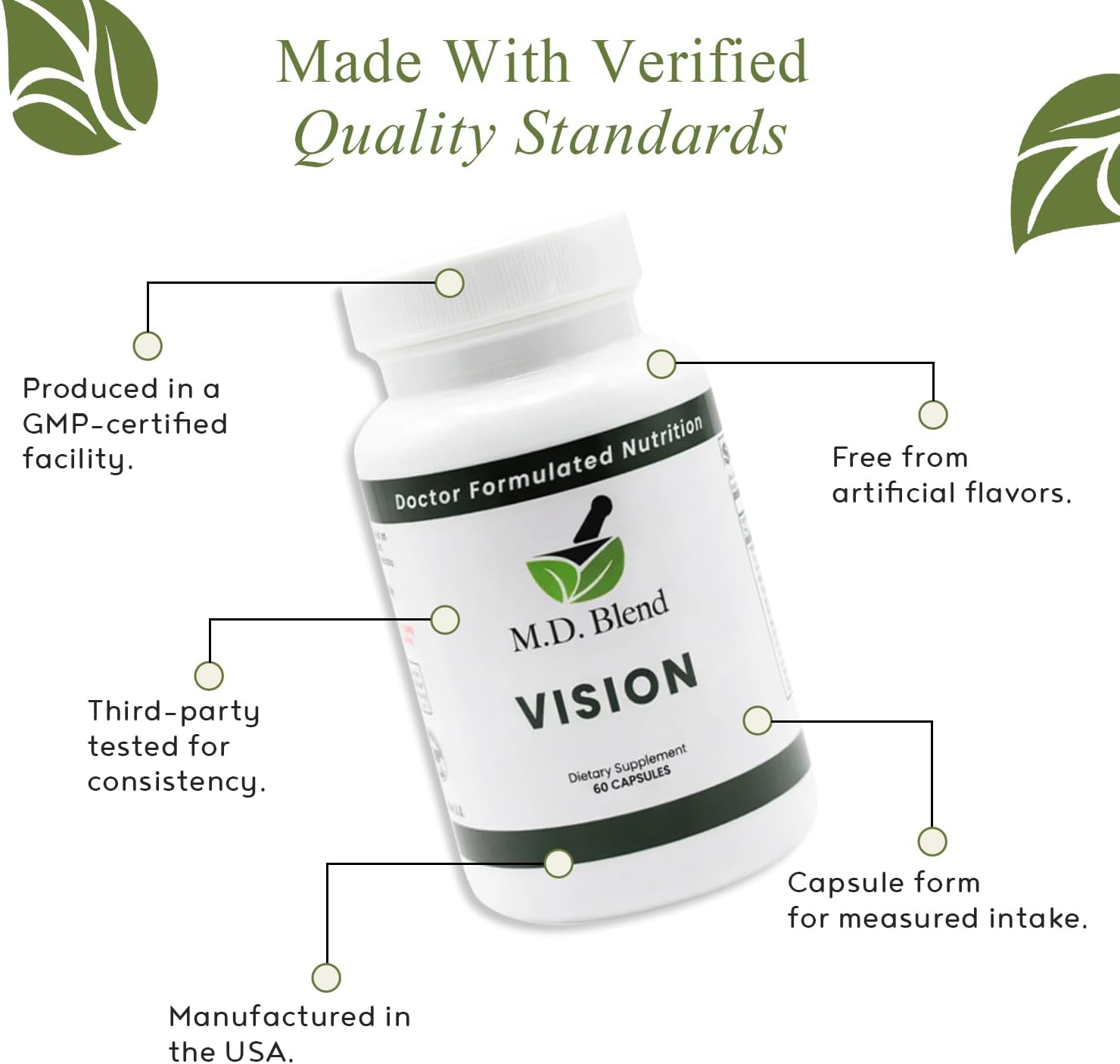 Vision, Expertly Formulated Lutein and Zeaxanthin Supplements for Eye Health, AREDS2 Preservision Support, Astaxanthin, Zinc, Thiamine, Eye Vitamins A & C - 30 Capsules (Pack of 1)