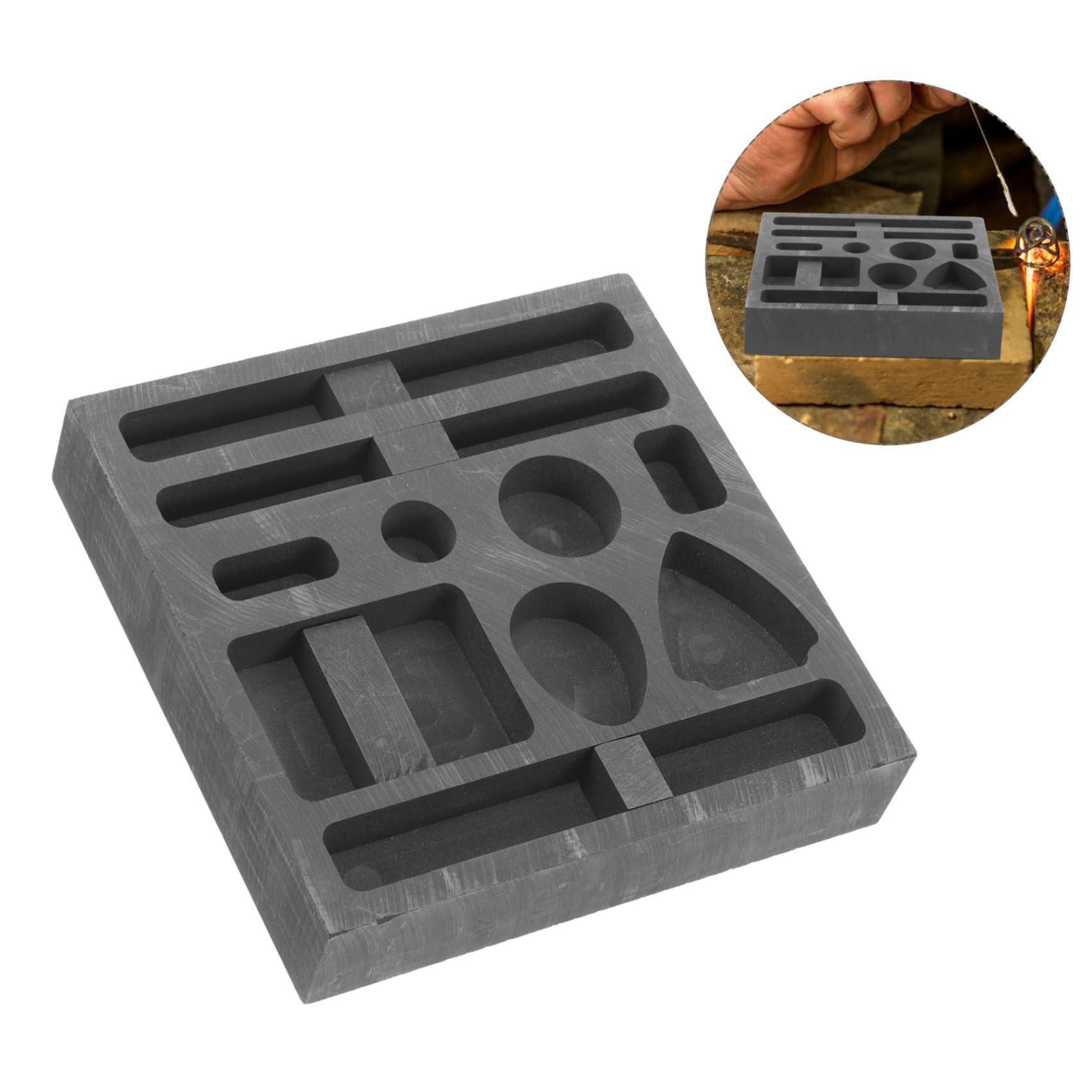 4pièces Moule Graphite Pour Pour Fusion De Métaux Que or Parfait Pour Expériences Scientifiques