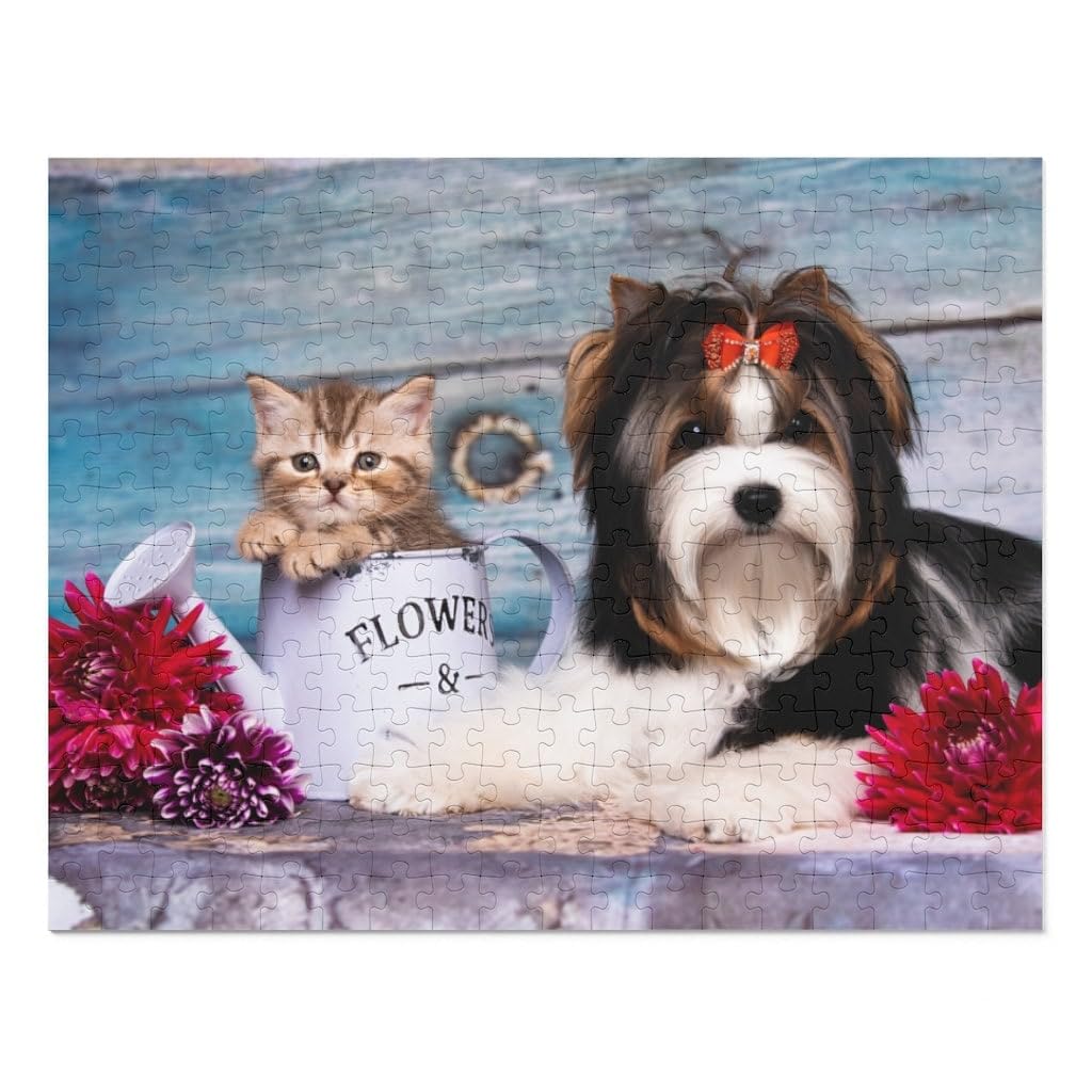 3 Pack 500 Piece Puzzles – Colorful Cat And Drawing Dog Jigsaw Puzzles For Adults & Families - View #13