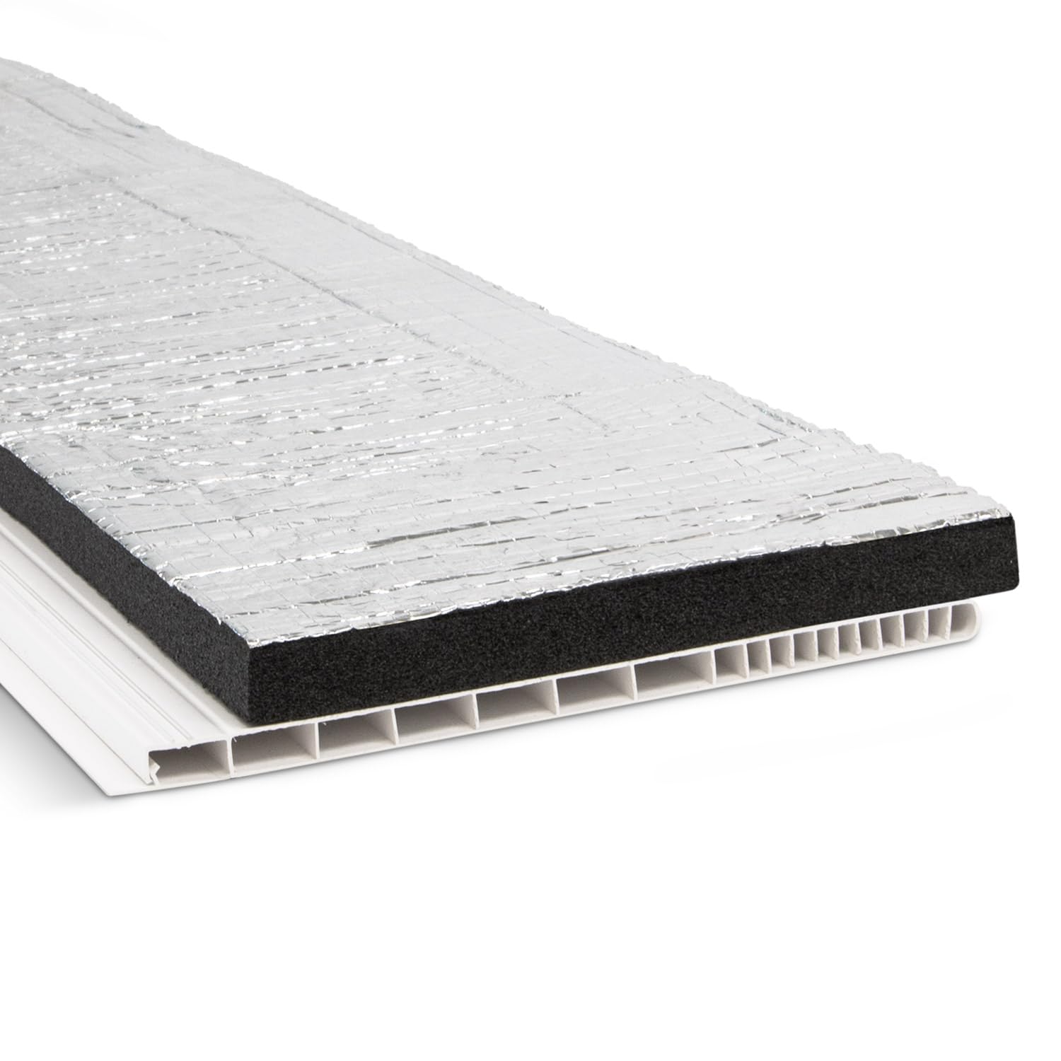 Rollladenkastendeckel/Rollokasten Abdeckung nach Maß - mit Dämmung - Made in Germany - individueller Zuschnitt - bis 3 m Länge (Weiß, (T x L | 19,5 x 120 cm)