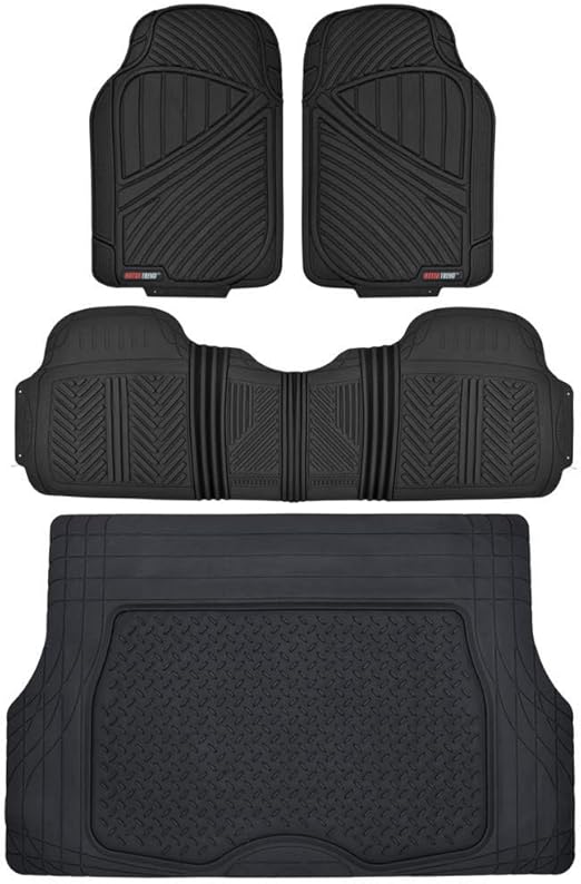 Motor Trend FlexTough Performance All Weather Rubber Car Mats with