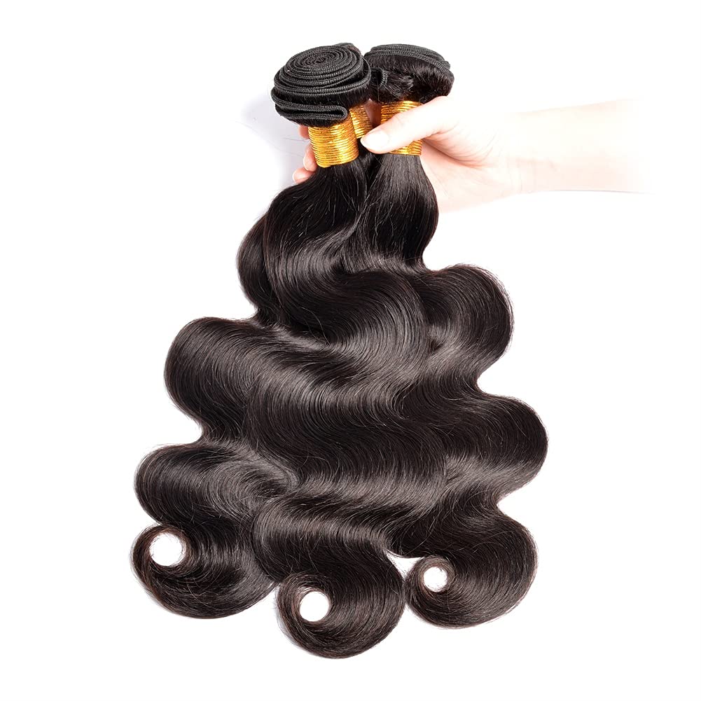 Bele 12A Body Wave Human Hair Bundle 26 inch Virgin Human Hair 1 Bundle Brazilian Body Wave Weave Bundles for Black Women Can be Dyed or Bleached Natural Color - Image 4
