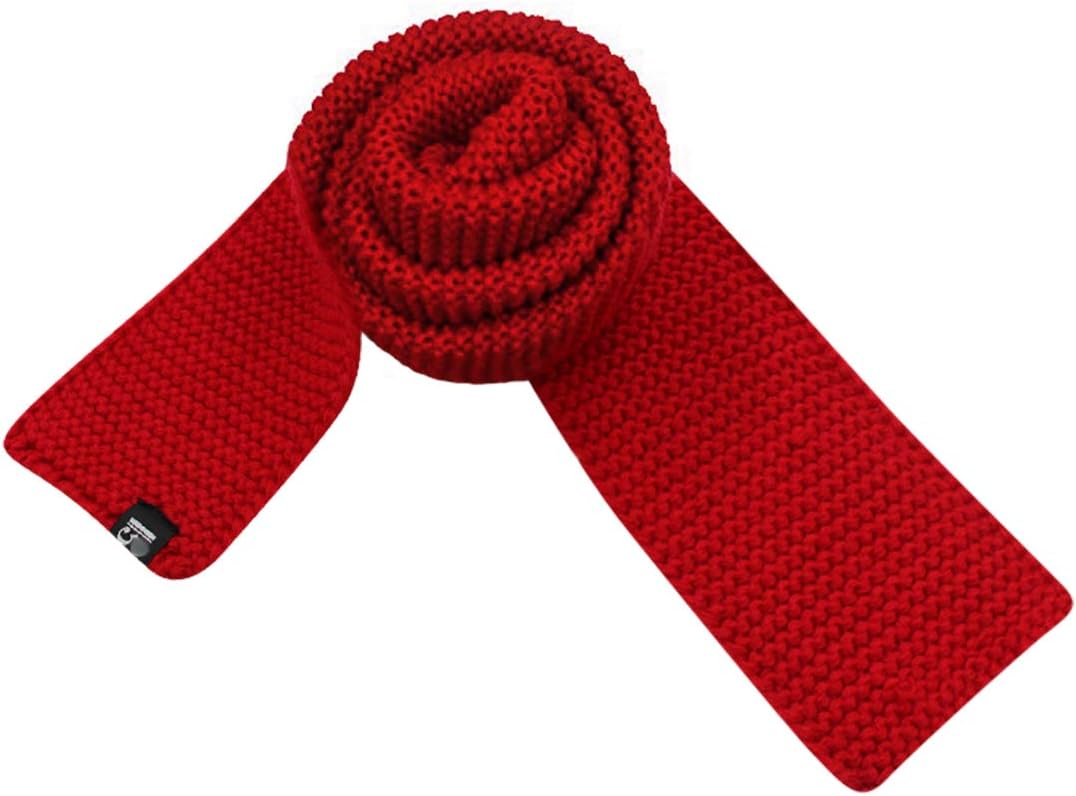 RARITYUS Kids Knitted Scarf Fashion Solid Color Toddler Soft Warm Scarves Neck Warmer Winter for Girls Womens