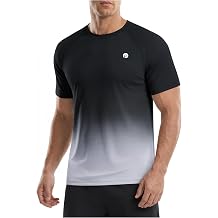 PINSPARK Workout Shirts for Men Short Sleeve UPF 50+ Quick Dry Gym T-Shirt