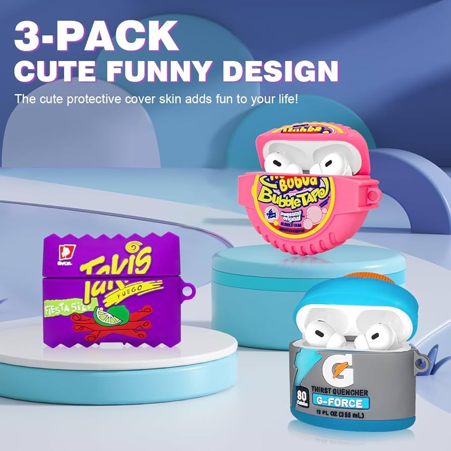 Amazon.com: AirPods Pro 2 Cute Case [3-Pack], Funny 3D
