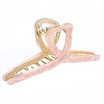 Big Hair Claw Clips Butterfly Barrettes Claw Clips for Women Lattice Design Acetate Claw Clips Metal Hair Clip for Girls Large Hair Accessories for Long Thick Hair (Pink)