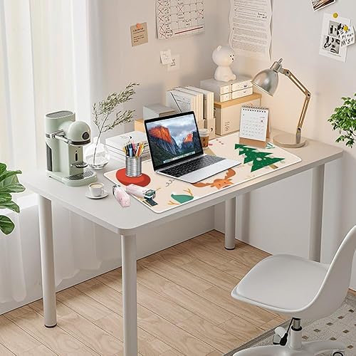 Miniatura 7 de Vintage Reindeer Tree Mouse Pad Large Gaming Desk Pad with Non- Slip Rubber Base Smooth Face Computer Desk Gaming Items for School Home Office Gamer