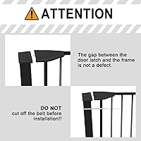 Vista 7 de Puerta de bebé para escaleras y puertas de 29.93 a 51.5 pulgadas, puerta de seguridad extra ancha para bebés con puerta, puertas de seguridad