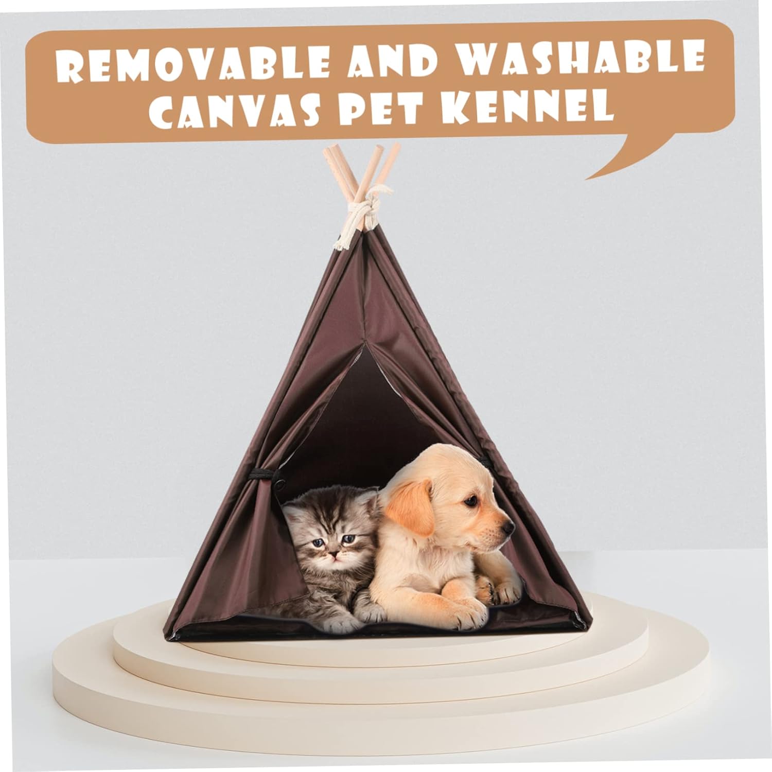 Oxford Cloth Pet Teepee Dog Bed for Crate Indoor Outdoor Cat Sleeping Bed