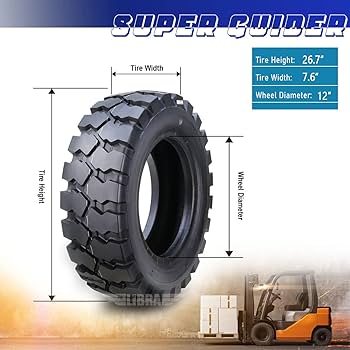 SUPERGUIDER HD 7.00-12 /14TT Forklift Tire w/Tube Flap 7.00