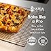 Ultra Cuisine Oven-Safe, Dishwasher-Safe 100% Stainless Steel Cooling and Baking Rack Set Heavy Duty Tight-Wire - 11.5 x 16.5-inch - Set of 2 - Half Sheet Pan Cooling Racks