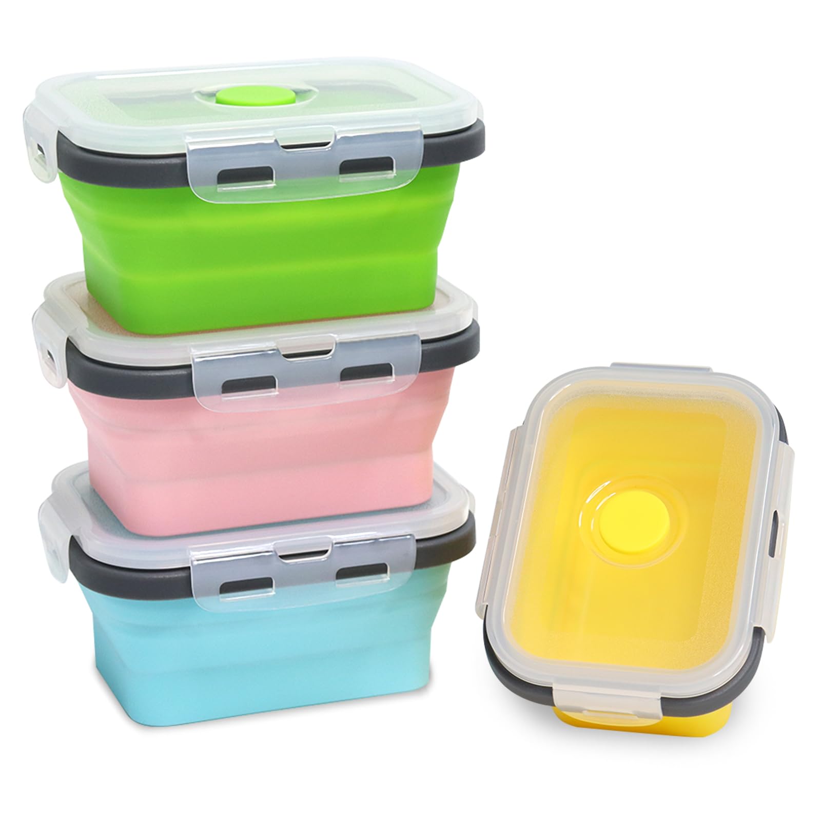 Contenedor plegable de silicona para almacenamiento de alimentos, 12 onzas