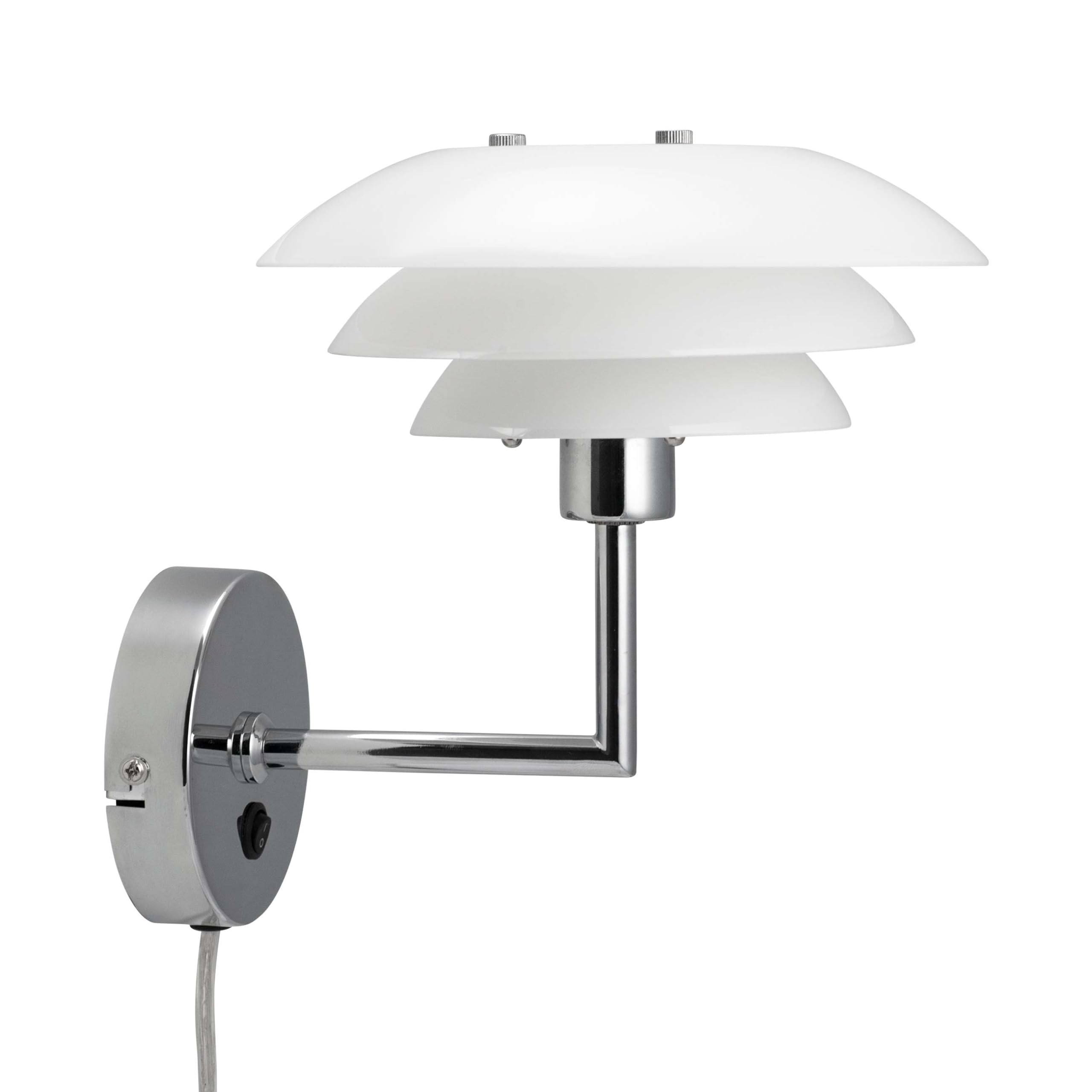 Dyberg Larsen Dl20 Wall Light, Glass, Chrome