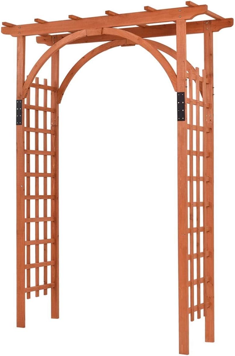 Premium Outdoor Wooden Cedar Arbor Arch Pergola Trellis Wood Garden Yard Lattice