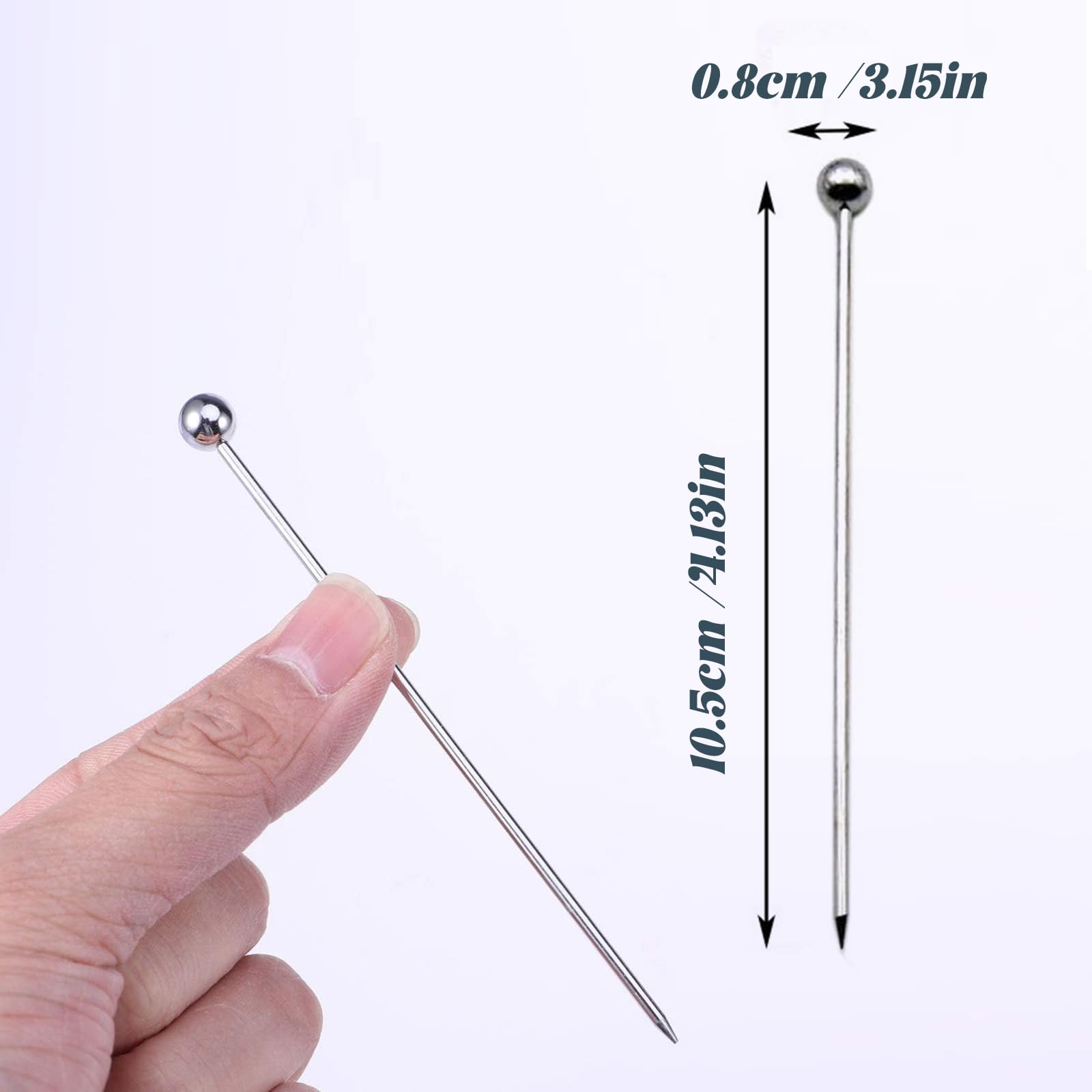Bastoncini Cocktail In Acciaio Inox - Set Da 8 Per Martini E Snack