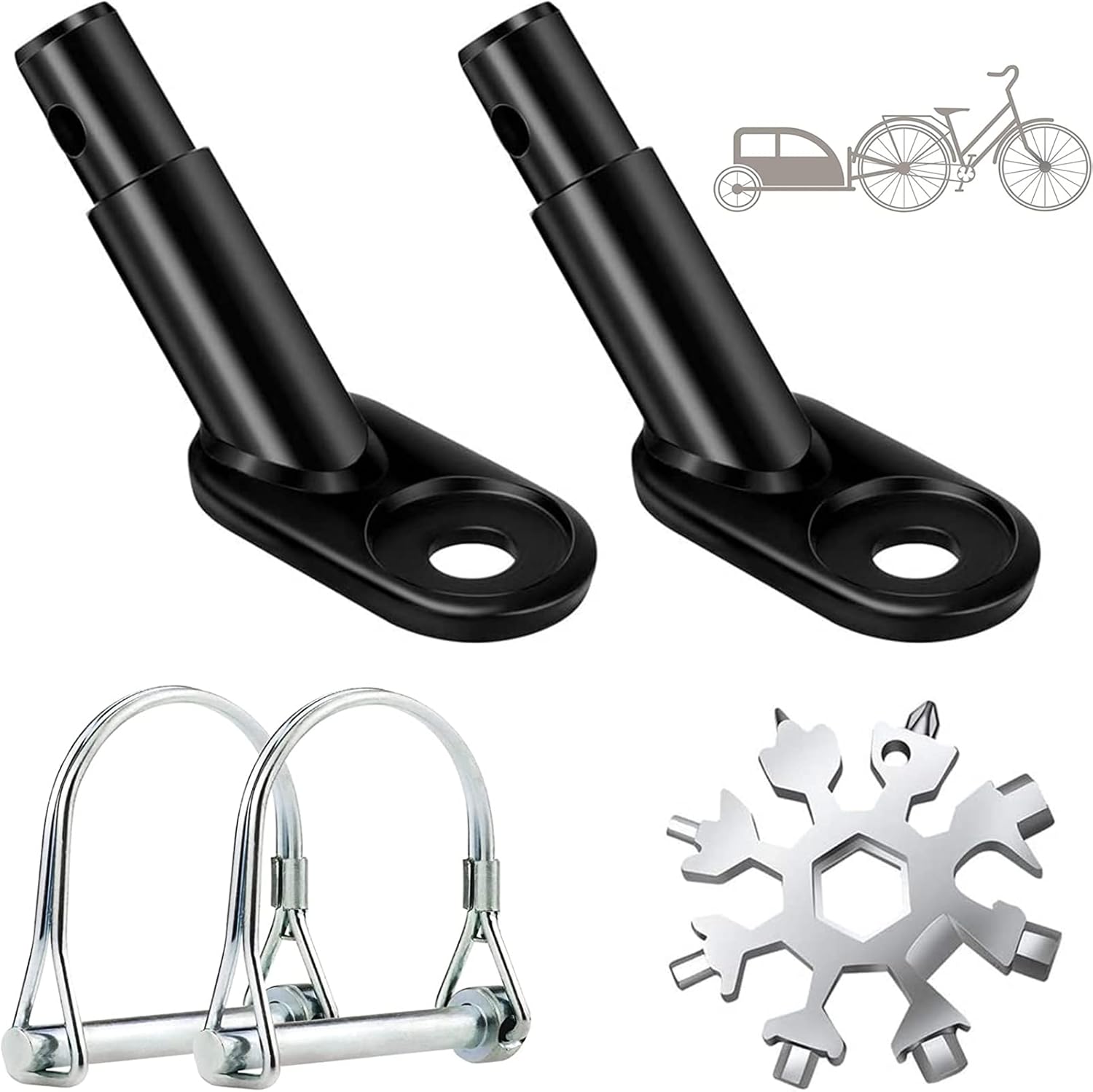 Fahrradanhänger Kupplung Aus Edelstahl - Universelle Anhängerkupplung Für Kinderwagen & Transport