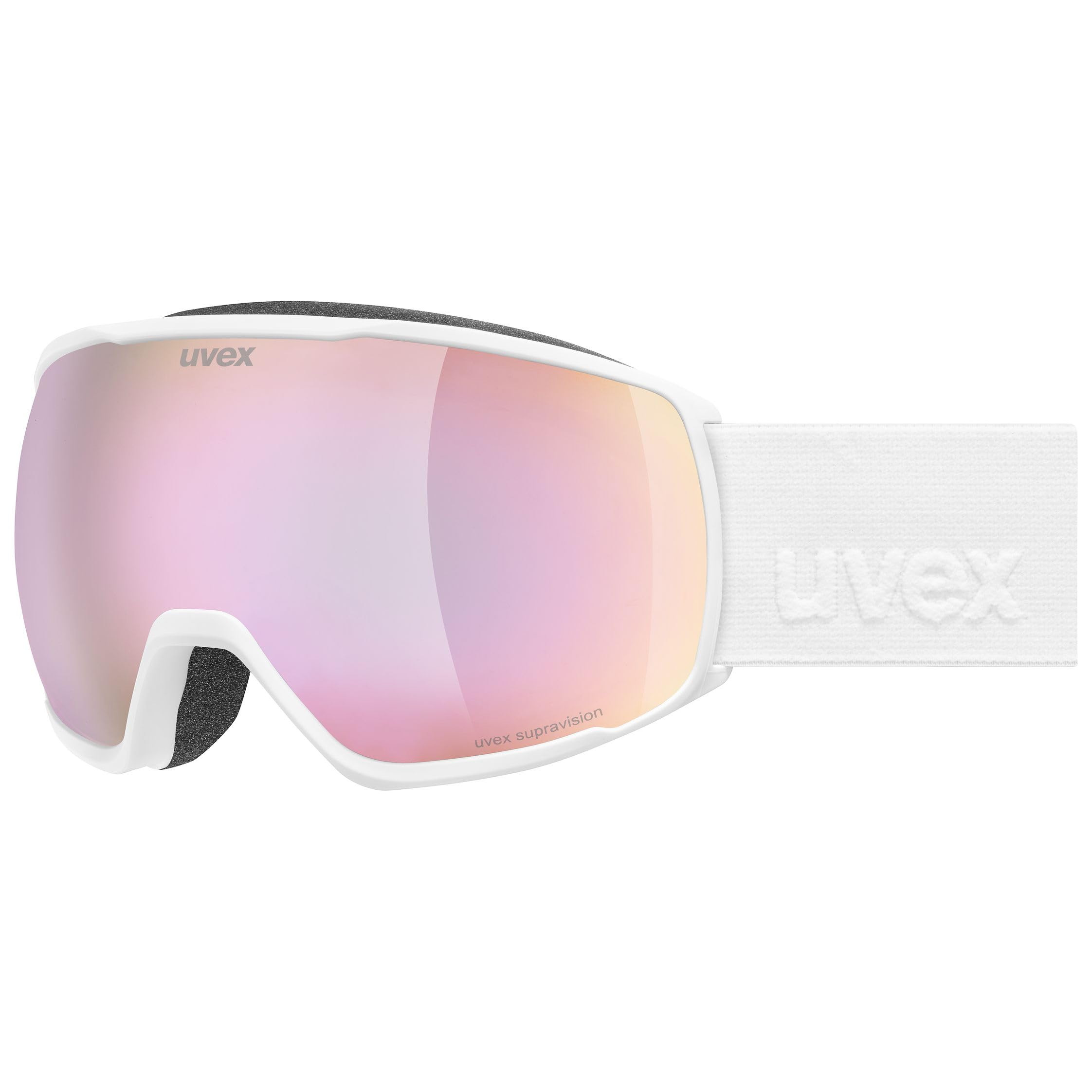 uvex victorious FM, Gogle narciarskie unisex-dorosły, weiß matt dl/rose-klar, one size