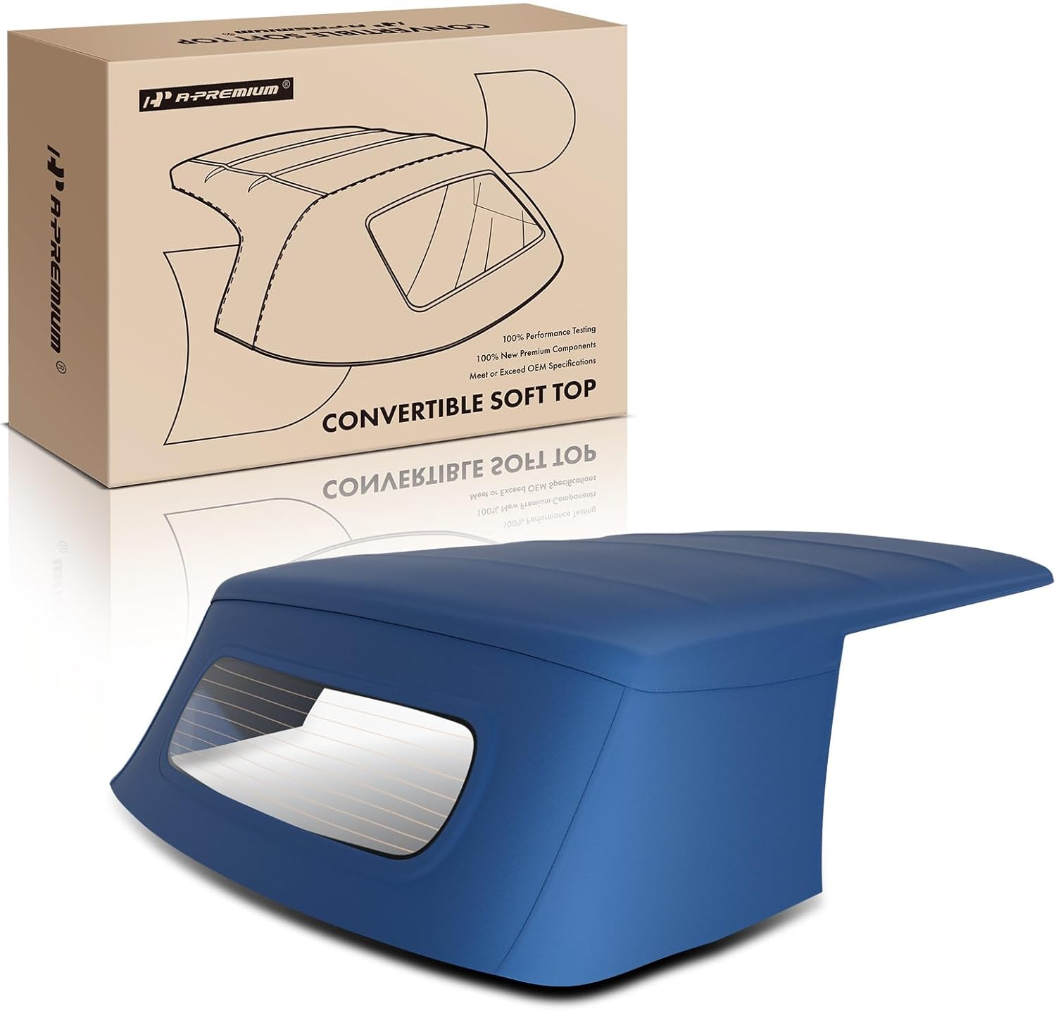A-Premium Blue Convertible Soft Top Compatible with Mini Cooper 2003-2008