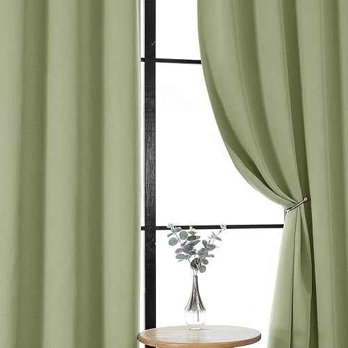 Miniatura 169 de Gwine Cortinas opacas para sala de estar de 63 pulgadas de largo, con aislamiento térmico, cortinas opacas para decoración de dormitorio con Azul